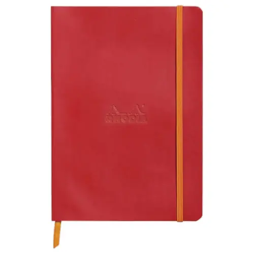 Zacht notitieboek Rhodiarama Klaproos - A5 - 5x5 - 160 pagina's - RHODIA