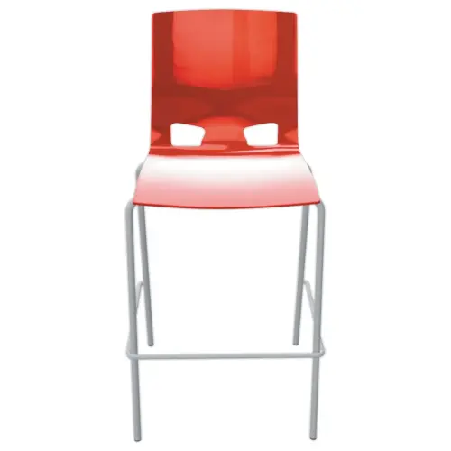 Fondo hoge kruk - Polypropyleen - Rood