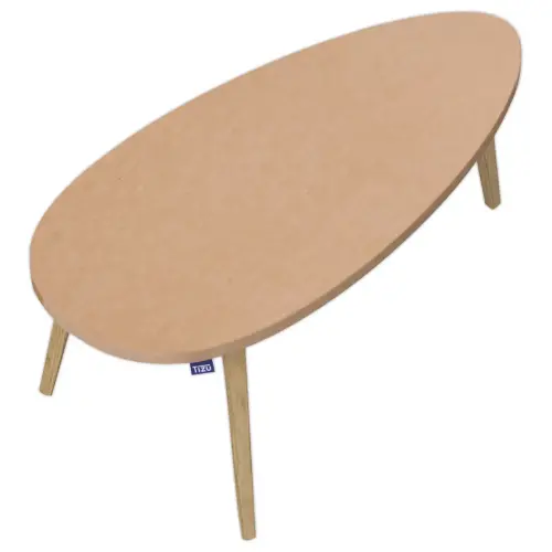Upcycled salontafel Bellecombe - 95 x D 50 cm - Camel