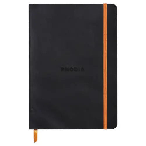 Carnet Rhodiarama - A5 - 5x5 - 160 pagina's - Zwart - RHODIA