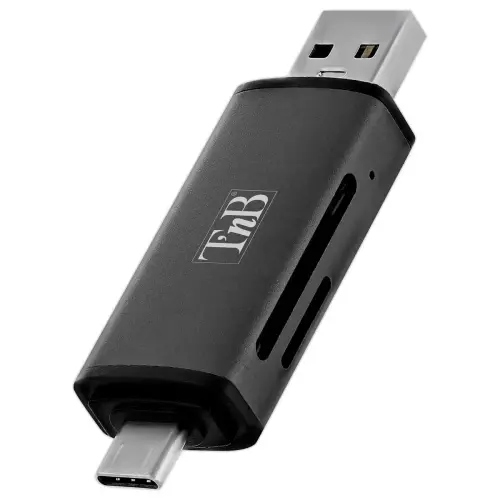 Kaartlezer 3 poorten USB 3.0 - Aluminium - T'NB 