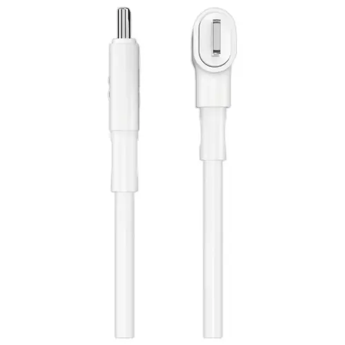 1,5 m siliconen hybride USB-C en Lightning-kabel - Wit