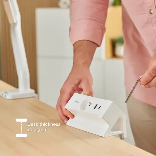 Elektrificatie-eenheid - Power Desk - USB-A USB-C - Wit - FELLOWES 