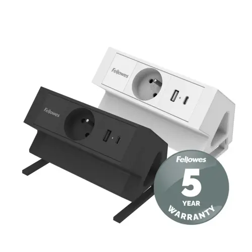Elektrificatie-eenheid - Power Desk 2 - USB-A & USB-C - Wit - FELLOWES