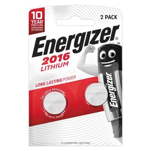 2 Piles lithium - CR2016 (3V) - ENERGIZER