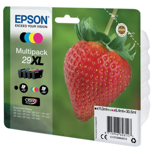 4 Cartridges EPSON T299640 zwart, cyaan,magenta en geel