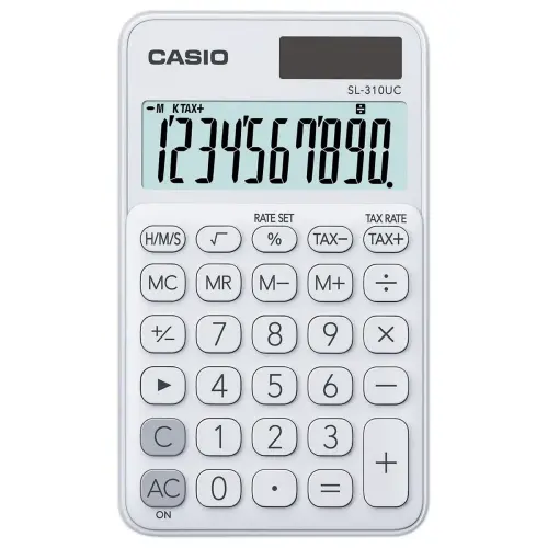 Bureaucalculator CASIO SL-310UC 10 Cijfers Wit