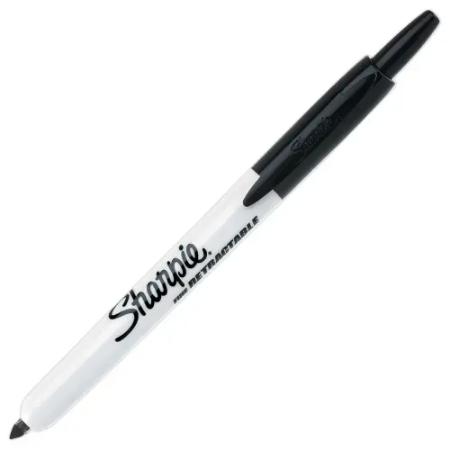 Intrekbare markeerstift Sharpie- zwart