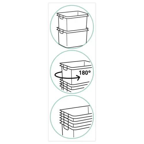 Multifunctionele 50L Inzetbak, Inklapbaar en Stapelbaar - Vulcano Gerecycled - KETER