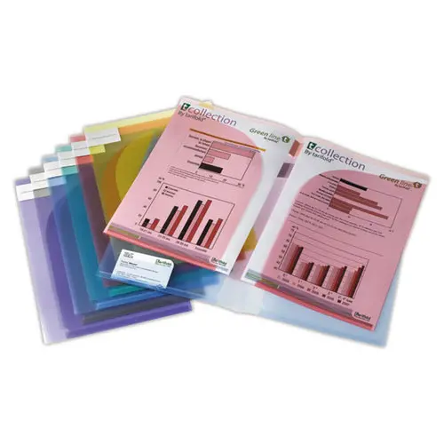 12 Hoekmappen - opening 2 zijden- A4 - diverse kleuren
