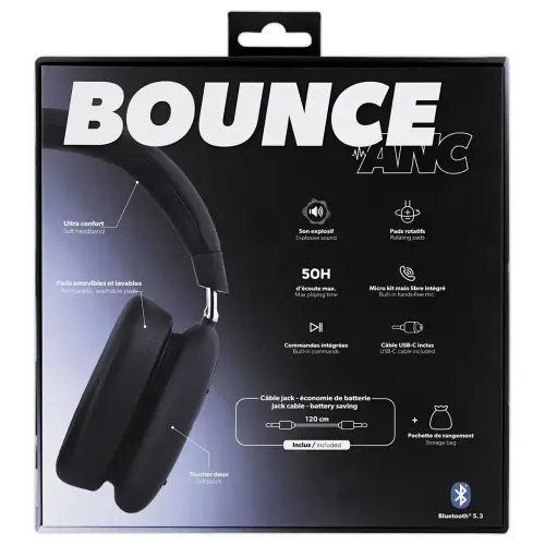 Bluetooth-koptelefoon Bounce - Actieve ruisonderdrukking - Blauw - T'NB
