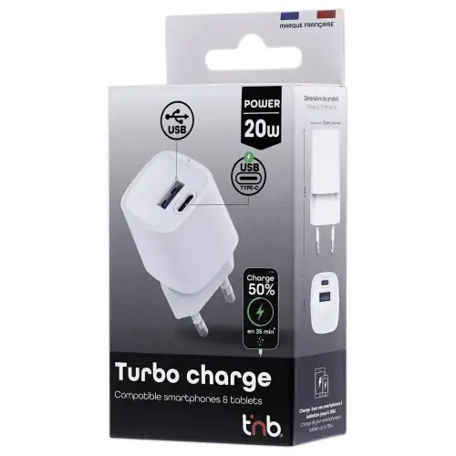 Nano USB-C lader - Snelladen 20W - T'NB