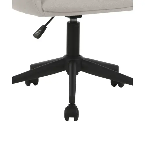 2 Fauteuils Arco met wielen en metalen zwarte voet - Beige - GENERIEK