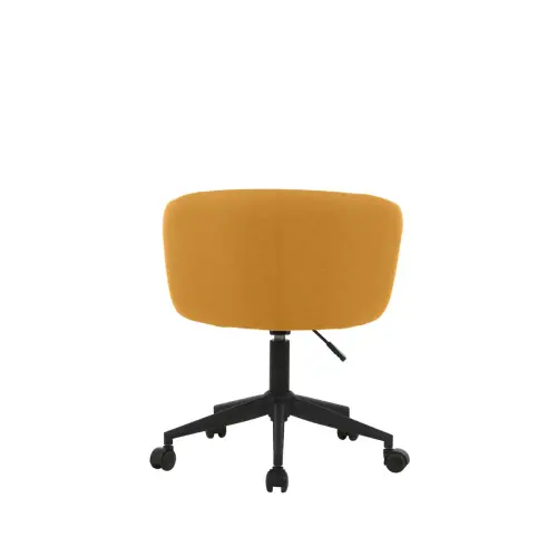 2 Fauteuils Arco geel met wieltjes, gemonteerd 