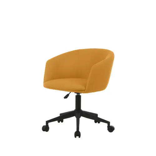 2 Fauteuils Arco geel met wieltjes, gemonteerd 