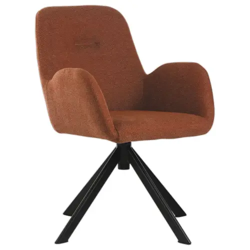 2 Fauteuils Chine terracotta met piramidevoet gemonteerd