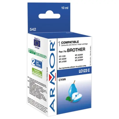 Compatibele ARMOR Cartridge voor BROTHER LC123C cyaan 