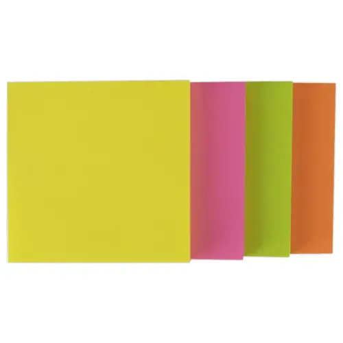 Blok kubus 400 vellen 75x75 mm felle assorti kleuren