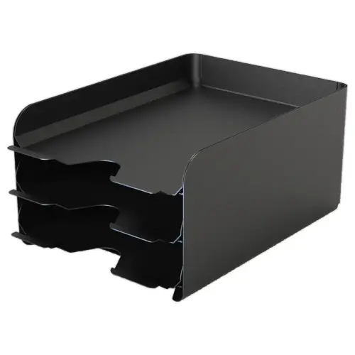 3-laden opbergmodule Zwart - O'Desk 