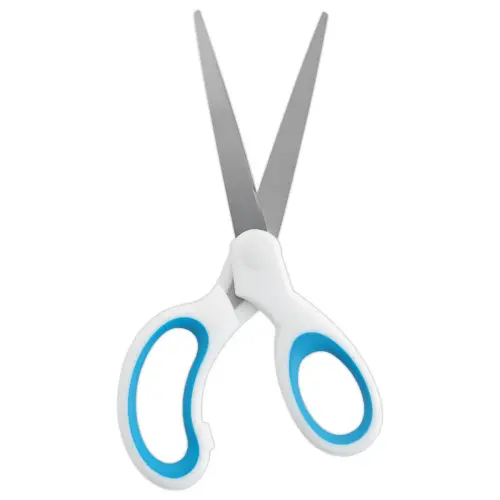 Schaar met spitse punten - asymmetrische kunststof ringen 17 cm