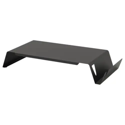 Zwarte metalen laptopverhogerhouder