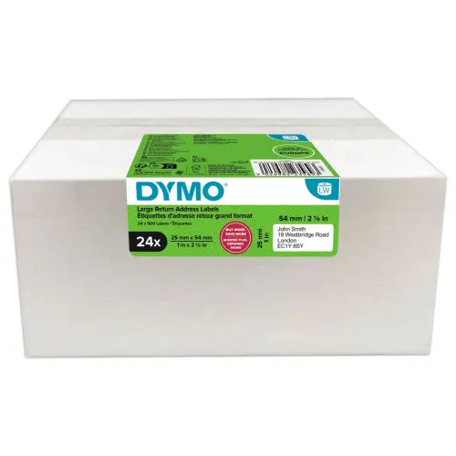 24 rollen van 500 etiketten LW 25x54mm - Dymo 