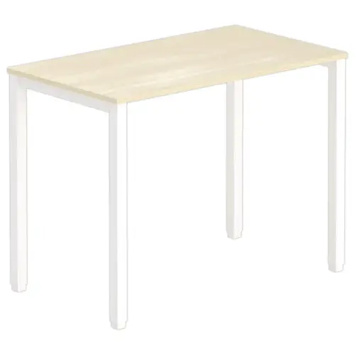 Rechthoekige hoge tafel 140 x 80 Acacia / Wit