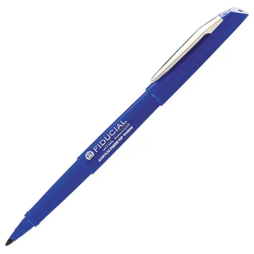 Viltstift FIDUCIAL met dop - Breed schrift in blauw