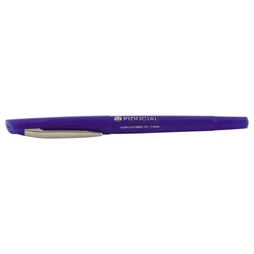 Viltstift FIDUCIAL met dop - Breed schrift in blauw