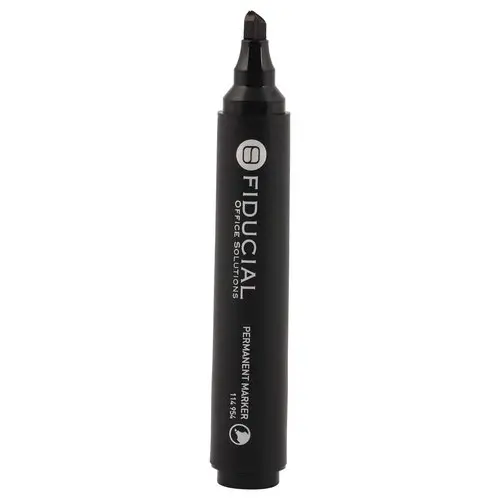 Permanent marker met beitelpunt - Zwart - FIDUCIAL