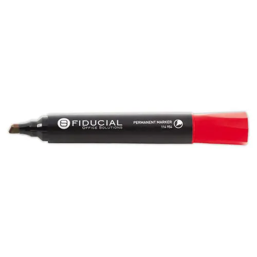 Permanent marker met beitelpunt - Rood - FIDUCIAL
