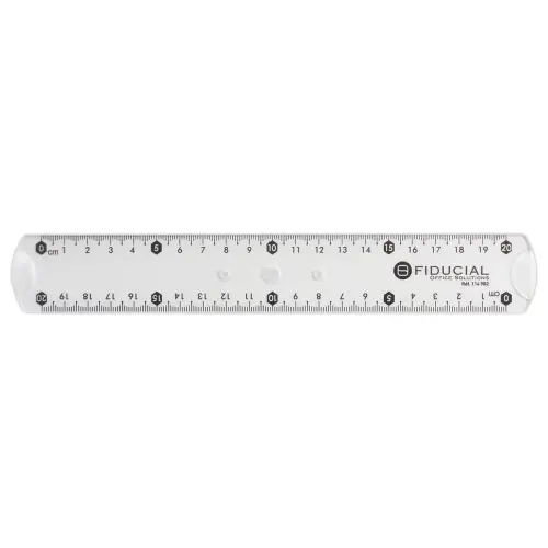 Dubbele plastic meetlat FIDUCIAL - 20 cm 