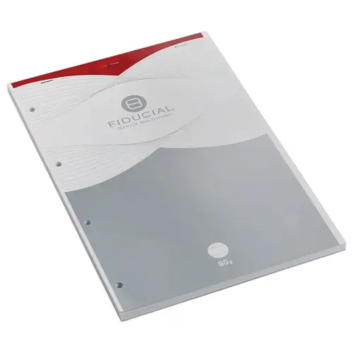 Geniete blocnote FIDUCIAL Ambass A4+ 80v 21x 31,5 cm Lijn 80g 4gaten