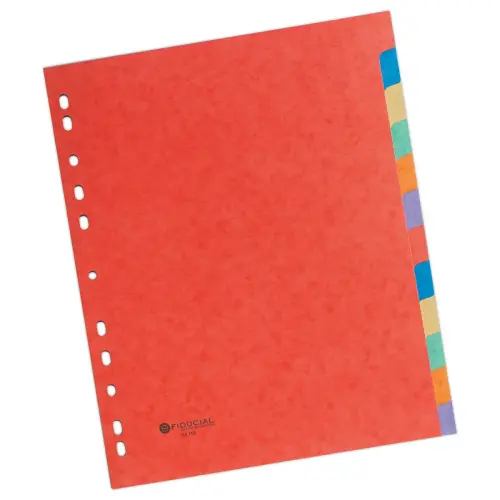 Set tussenbladen karton A4 maxi 12 tabbladen - FIDUCIAL 