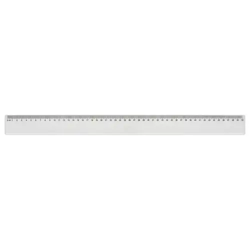 Eenvoudige plastic bureauliniaal - 50 cm
