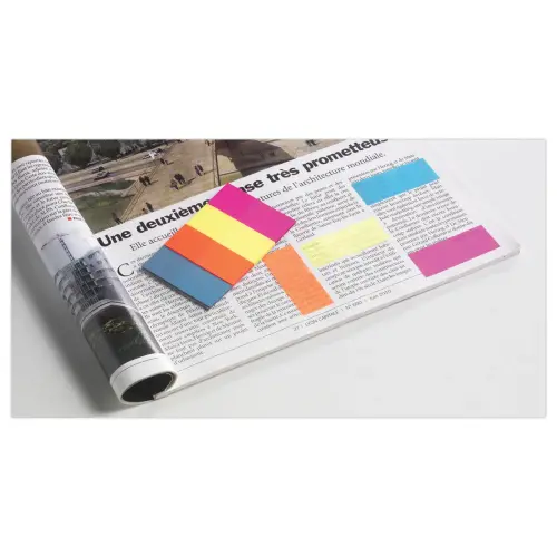 Indextab-bladwijzers FIDUCIAL folie 2x4,5 cm - 4 felle kleuren