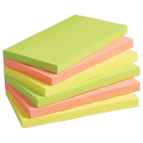 006 Kubusblokken herpositioneerbare memoblaadjes FIDUCIAL 76x127 mm - Diverse kleuren