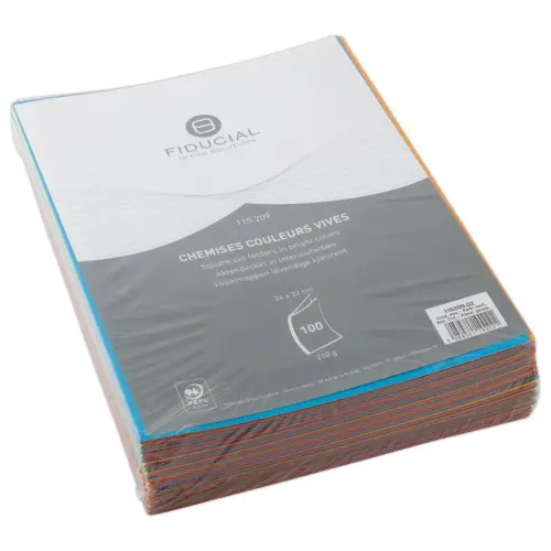 100 Gekleurde kartonnen mappen - FIDUCIAL