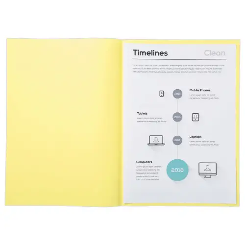 250  Inlegmappen  - 22x31 cm- 60g - pastelgeel -FIDUCIAL 