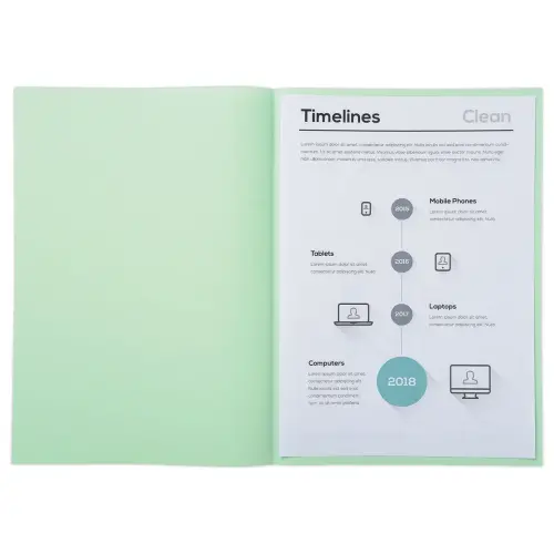 250 Inlegmappen - 22x31 cm- 60g - pastelgroen -FIDUCIAL