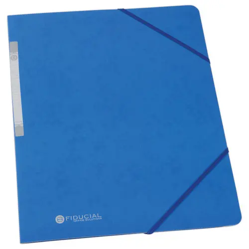 Enkele map met elastieken van karton - Blauw - FIDUCIAL 