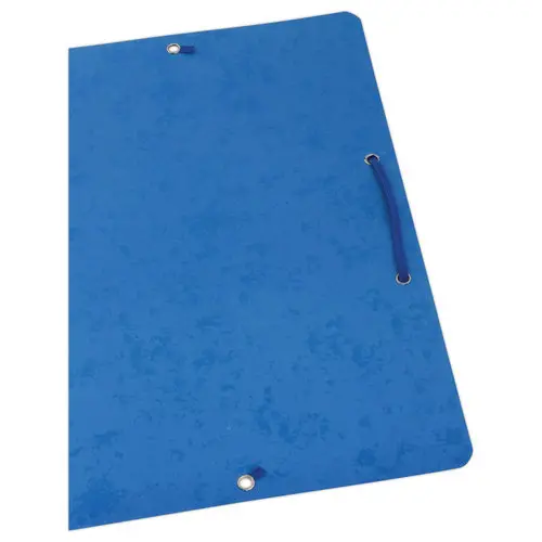 Enkele map met elastieken van karton - Blauw - FIDUCIAL 