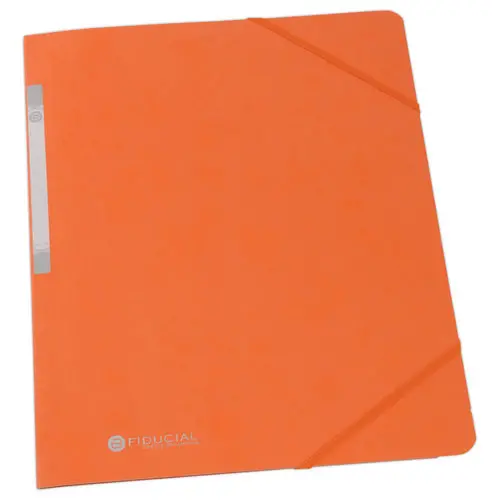 Enkele map met elastieken van karton - Oranje - FIDUCIAL