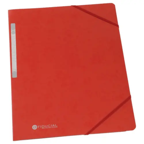 Enkele map met elastieken van karton - Rood - FIDUCIAL 