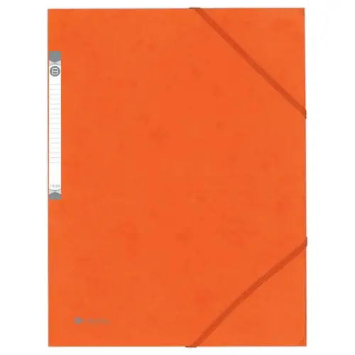 Map 3 kleppen met elastiek van stijf karton - Oranje - FIDUCIAL