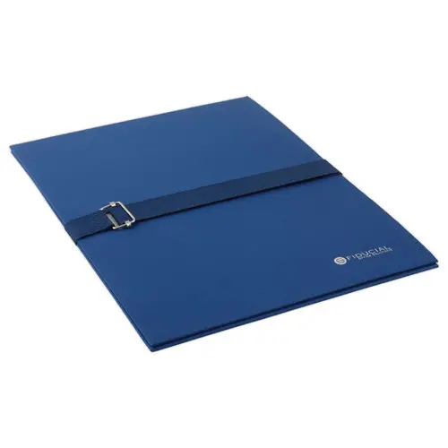 Map met riem en metalen gesp - Donkerblauw - FIDUCIAL 