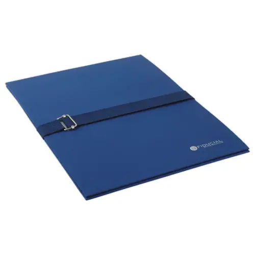 Map met riem en metalen gesp - Donkerblauw - FIDUCIAL 