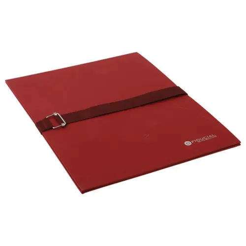 Map met riem en metalen gesp - Bordeaux - FIDUCIAL