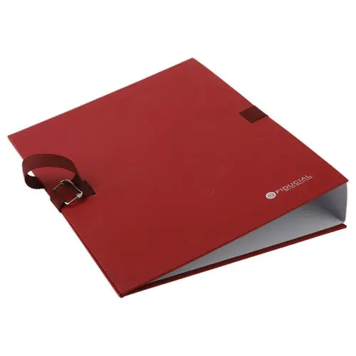 Map met riem en metalen gesp - Bordeaux - FIDUCIAL