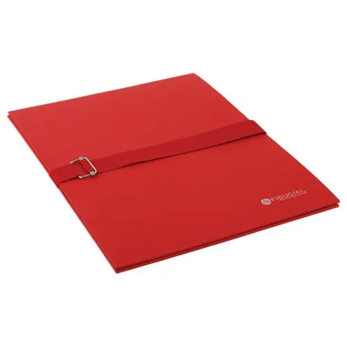 Map met riem en metalen gesp - Rood - FIDUCIAL 